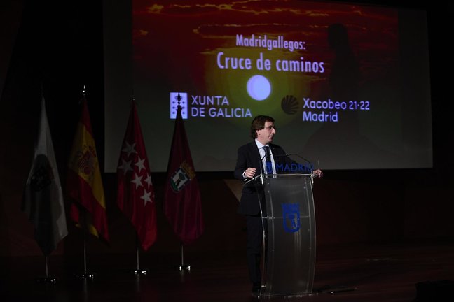 El alcalde de Madrid, José Luis Martínez-Almeida, interviene en la presentación de la Semana Xacobeo 21