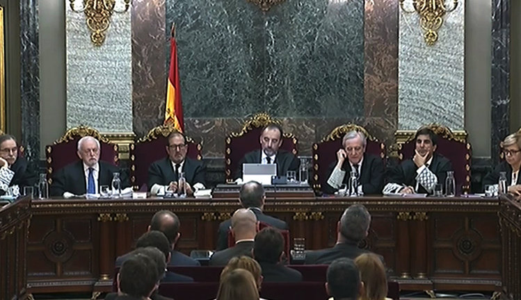 Archivo - El exconseller de la Presidencia de la Generalitat de Catalunya, Jordi Turull, durante su intervención ante el Trubunal Supremo, en la última jornada del juicio del procés.