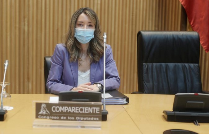 La secretaria de Estado de Comercio, Xiana Méndez, en la Comisión de Defensa del Congreso