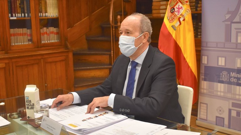 Archivo - El ministro de Justicia, Juan Carlos Campo, en la conferencia sectorial con las CCAA con competencias transferidas en la materia.