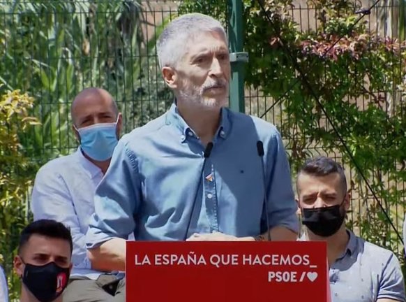 El ministro del Interior, Fernando Grande-Marlaska, interviene en una jornada sobre Nuevos Derechos y Libertades del PSOE celebrada en Torremolinos (Málaga) a 26 de junio de 2021