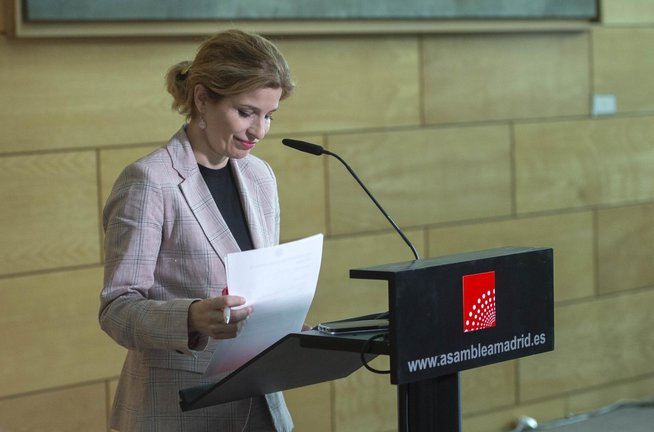 La portavoz del PSOE en la Asamblea de Madrid, Hana Jalloul