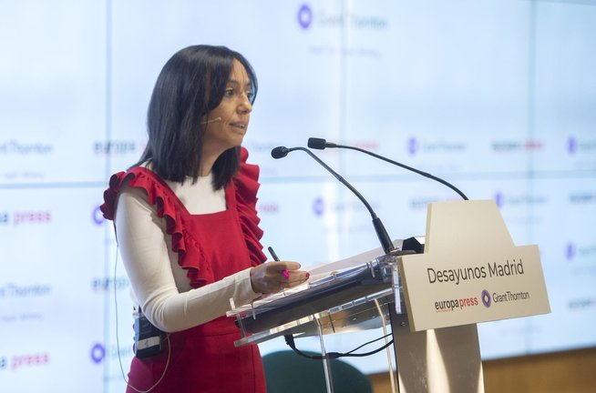 La delegada del Gobierno en la Comunidad de Madrid, Mercedes González, protagoniza un Desayuno Informativo de Europa Press en el Auditorio Meeting Place, a 28 de junio de 2021, en Madrid (España).