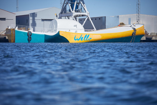 Dispositivo flotante captador de energía marina de Wello