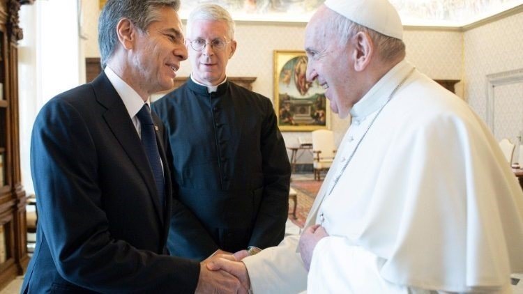 El Papa Francisco recibe en el Vaticano al secretario de Estado de EEUU, Antony J. Blinken.