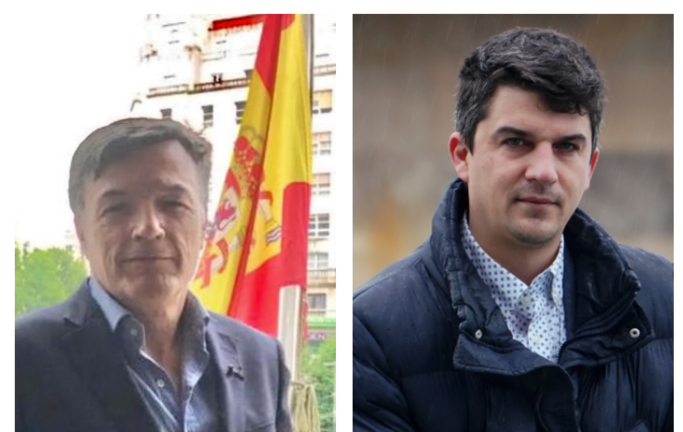 El concejal de Vox, G. Cossío y el socialista, D. Fernández. / ALERTA