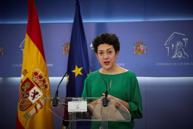 Archivo - La portavoz parlamentaria de Unidas Podemos, Aina Vidal, interviene en una rueda de prensa anterior a una Junta de Portavoces, a 11 de mayo de 2021, en el Congreso de los Diputados, Madrid, (España).