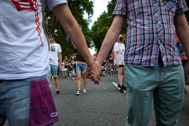 Manifestación del Orgullo LGTBI, a 3 de julio de 2021, en Madrid (España). 