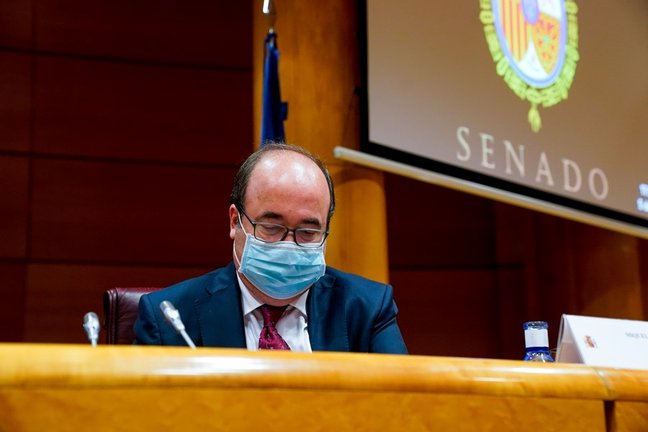 El ministro de Política Territorial y Función Pública, Miquel Iceta, preside la Comisión Nacional de la Administración Local (CNAL), a 5 de julio de 2021, en el Senado, Madrid, (España). 