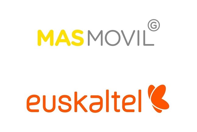 Archivo - Logos de MásMóvil y Euskaltel