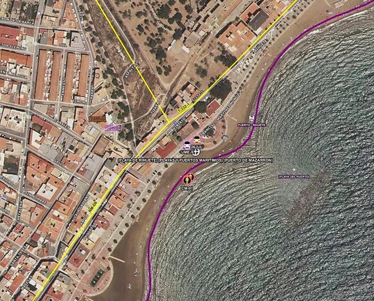 Imagen por satélite del lugar en el que se ha producido el suceso