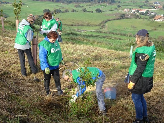 Actividad de voluntariado ambiental en Bezana