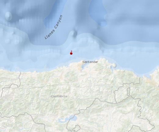 Lugar del suceso del pesquero santoñés 'Maremi', volcado y hundido en Cabo Mayor (Santander)