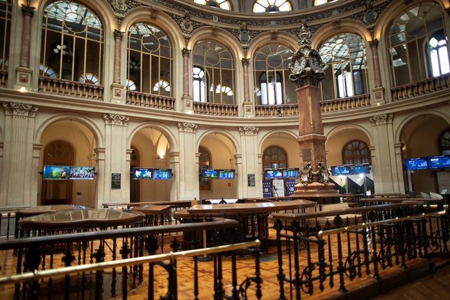 Interior del Palacio de la Bolsa, a 9 de julio de 2021, en Madrid, (España).
