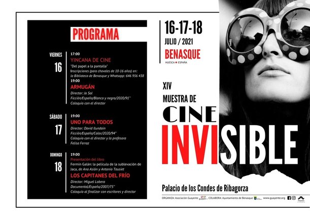 Cartel de  la decimocuarta edición de la Pequeña Muestra de Cine Invisible de Benasque