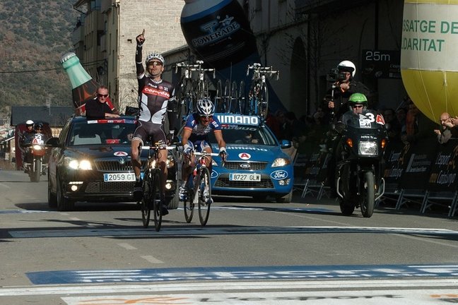 Llegada de una etapa en la Volta Ciclista a Catalunya a La Seu d'Urgell