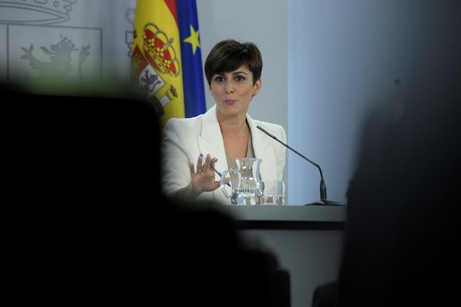 La ministra Portavoz y ministra de Política Territorial, Isabel Rodríguez, comparece tras la celebración del Consejo de Ministros, a 20 de julio de 2021, en Madrid (España). Durante la comparecencia han informado de la aprobación de la nueva Ley de Memori