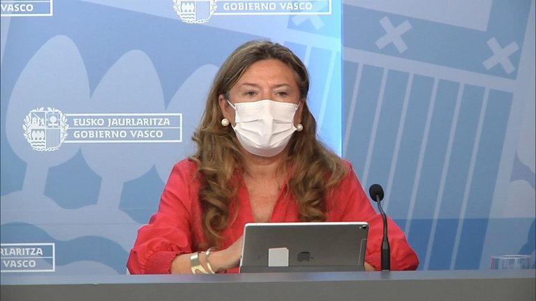 La consejera de Salud del Gobierno Vasco, Gotzone Sagardui.