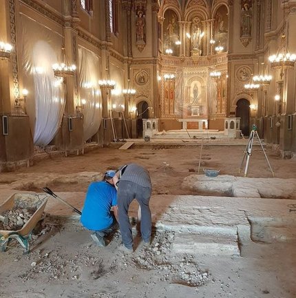 Trabajos de restauración en la Iglesia Jesuitas de València