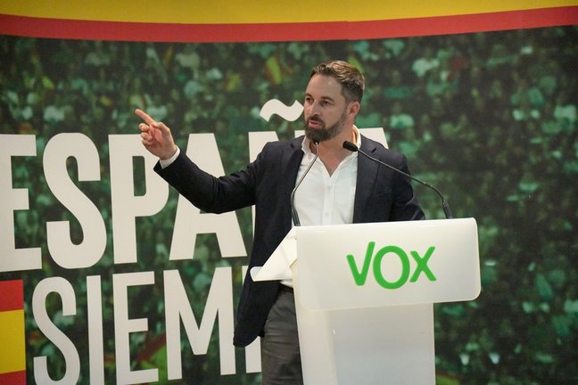 Archivo - El líder de Vox Santiago Abascal, en el acto de partido en Ceuta (España) a 30 de octubre de 2019