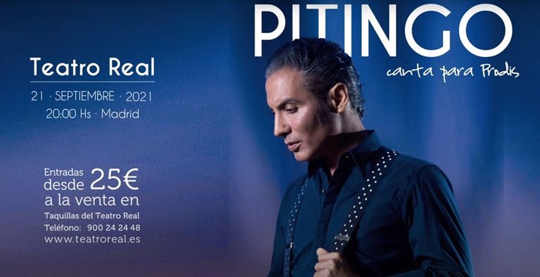 La Fundación Prodis anuncia un concierto solidario del artista Pitingo en el Teatro Real el próximo 21 de septiembre, donde cantará a beneficio de la Fundación para mejorar el futuro de muchas personas con discapacidad intelectual.