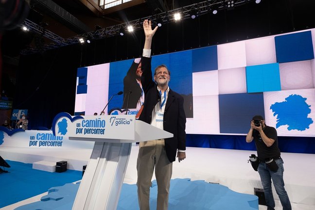 El ex presidente del Gobierno Mariano Rajoy, en el 17º Congreso del PP de Galicia