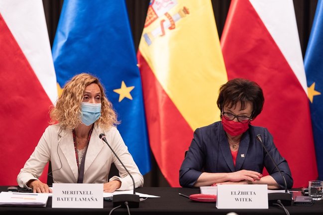 La presidenta del Congreso, Meritxell Batet, interviene en el Foro Parlamentario de España y Polonia