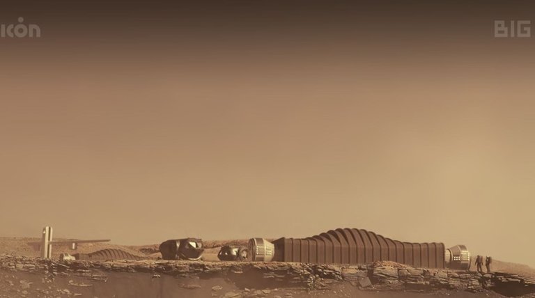 Representación visual en Marte del concpeto Mars Dune Alpha