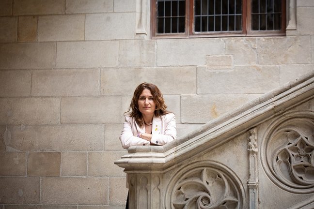 La consellera de Presidencia de la Generalitat, Laura Vilagrà, en una entrevista de Europa Press.