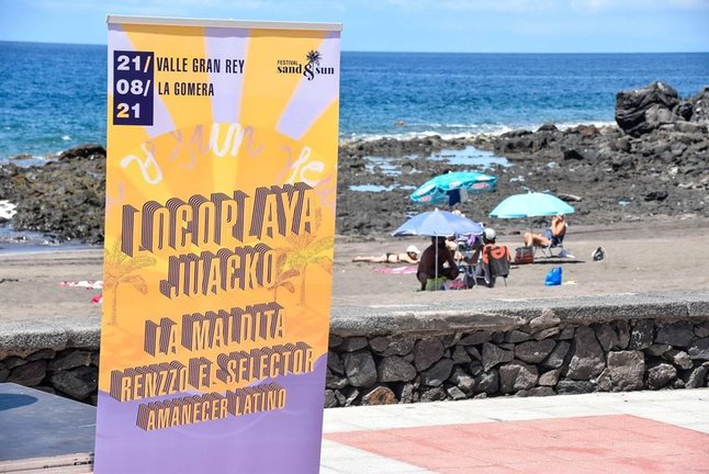 Cartel del evento Sand&Sun 2021 en el Valle del Gran Rey (La Gomera)