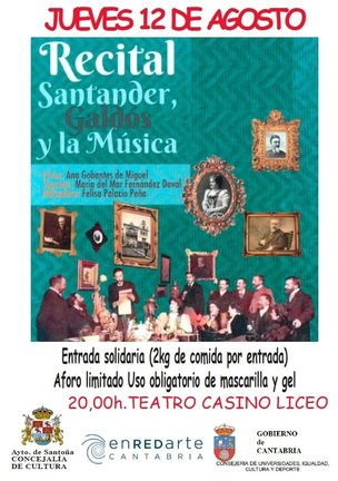 Cartel de 'Santander, Galdós y la Música'