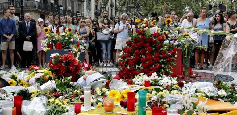 Imagen del el primer aniversario de los atentados terroristas de Barcelona y Cambrils  EFE