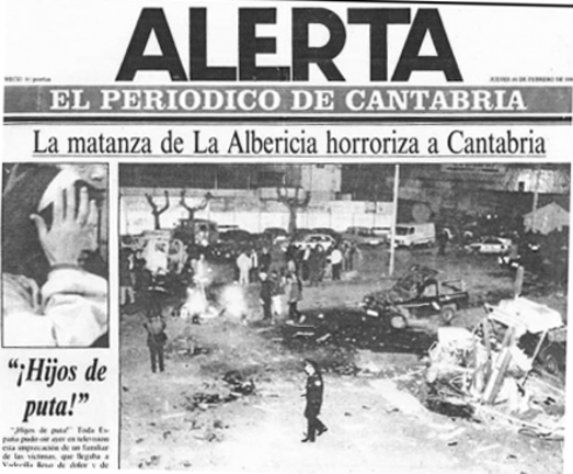 El 19 de febrero de 1992, ETA colocó un coche-bomba en la avenida de los Deportes de Santander, junto al cruce con el barrio de La Albericia.