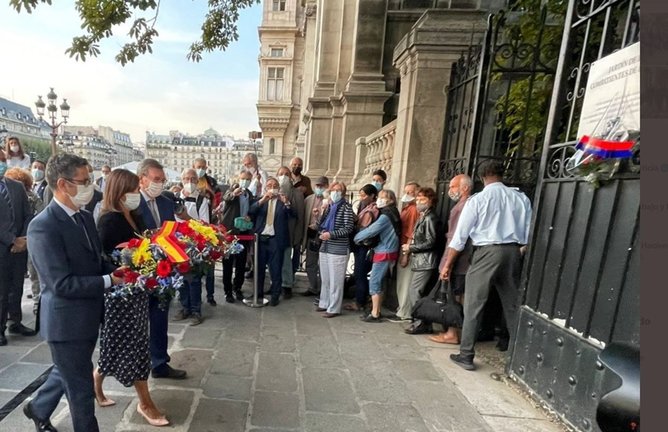 El ministro de la Presidencia, Relaciones con las Cortes y Memoria Democrática, Félix Bolaños, en su viaje a París.