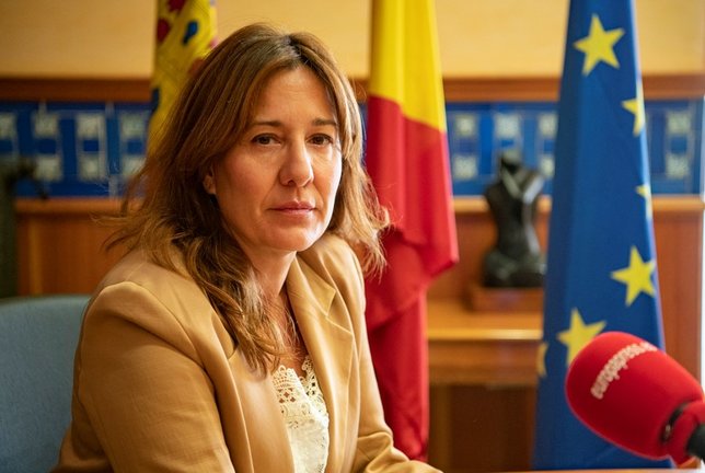 La portavoz del Gobierno de C-LM y consejera de Igualdad, Blanca Fernández, en declaraciones a Europa Press