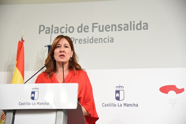Archivo - La portavoz del Gobierno de Castilla-La Mancha, Blanca Fernández, en una foto de archivo