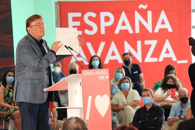 Ximo Puig, en el acto del PSOE en Jaén.