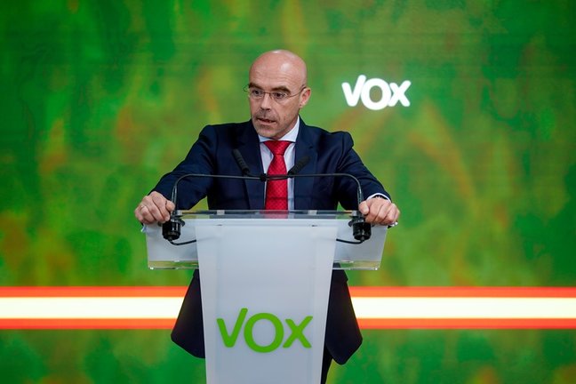 Archivo - El vicepresidente primero de Acción Política y eurodiputado de VOX, Jorge Buxadé