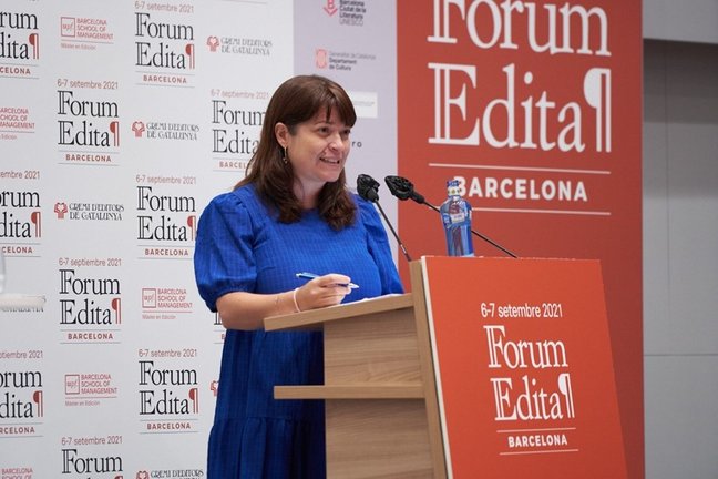 La directora general del Libro y Fomento de la Lectura, María José Gálvez, en el Fòrum Edita