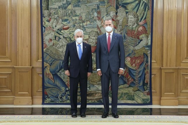El Rey Felipe VI recibe al presidente de Chile, Sebastián Piñera