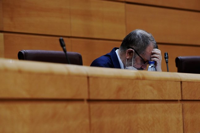 Archivo - El Defensor del Pueblo en funciones, Francisco Fernández Marugán, durante la Comisión Mixta de Relaciones en el Senado el pasado 25 de mayo de 2021, en Madrid