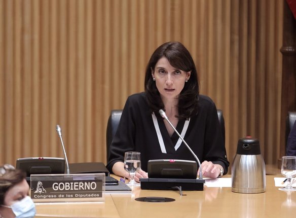 La ministra de Justicia, Pilar Llop, acude a comparecer en la comisión de su departamento en el Congreso de los Diputados, a 9 de septiembre de 2021, en Madrid (España). 