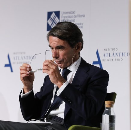 Archivo - El expresidente del Gobierno José María Aznar en un acto del Instituto Atlántico de Gobierno (IAG) que él preside.