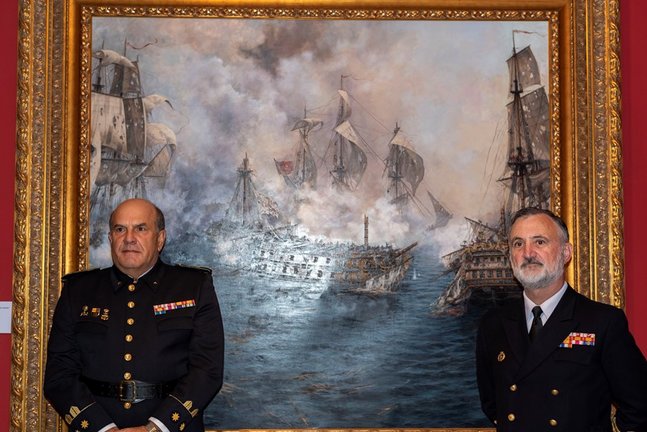 Archivo - Presentación del cuadro de Augusto Ferrer-Dalmau 'El último combate del Glorioso' en el Museo Naval de San Fernando