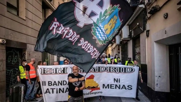 Manifestación neonazi en Chueca, Madrid. Europa Press