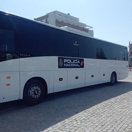 Autobús de la Policía Nacional en imagen de archivo.