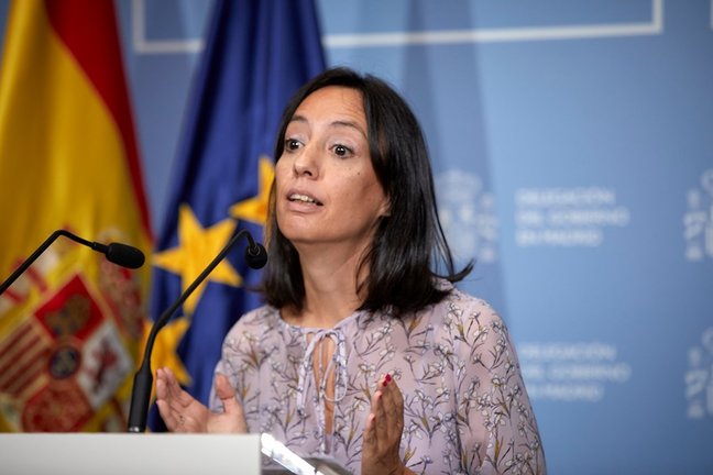 La delegada del Gobierno en la Comunidad de Madrid, Mercedes González, ofrece un rueda de prensa en la sede de la Delegación, a 21 de septiembre de 2021, en Madrid, (España). 