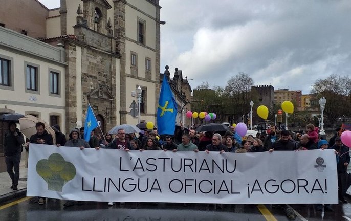 Archivo - Manifestación por la oficialidad del asturiano