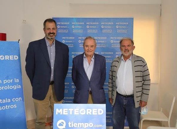 Los expertos José Miguel Viñas, José Antonio Maldonado y Francisco Martín (de izquierda a derecha) en el webinar celebrado esta mañana sobre las danas.