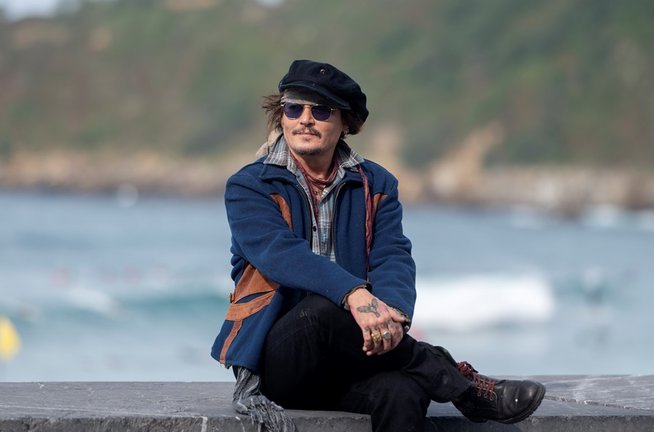 El actor Johnny Depp llega a la 69ª edición del Festival Internacional de Cine de San Sebastián, para recibir el Premio Donostia, en el palacio de Kursaal, a 22 de septiembre de 2021, en San Sebastián